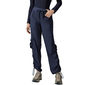 Outdoor Cargo Pants Lightweight Quick Dry Multi Pocket Wide <b>Leg</b> Hiking Fitness Unisex D25001 - Product Image 5
