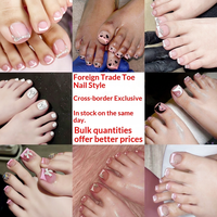 Autocollants d'ongles portables pour l'été, paillettes, French manucure, bordure blanche, rose séduisant, motif micro-perforé, faux ongles à presser en ABS