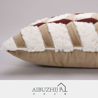 AIBUZHIJIA motif géométrique Applique broderie housse de coussin décoratif maison canapé luxe moderne taies d'oreiller