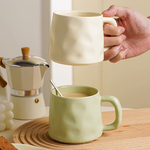 Factory Direct Sale Cartoon Series <b>Large</b> Capacity Solid Color Porcelain Dishwasher Microwave Safe Coffee <b>Mugs</b> Home Use High - Product Image 3