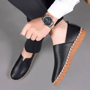 Mocasines de Cuero Genuino para Hombre con Logotipo Personalizado, Zapatos Casuales y Formales Sin Cordones para Hombre, Zapatos Planos para Boda y Fiesta - Product Image 2