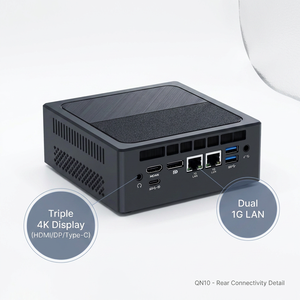 Mini PC NUC polyvalent Alder Lake CPU UHD Graphics 2*RJ45 1*HD 2.0 1*DP 2*USB 3.0 2*USB2.0 12V QN10 - N95 1. Processeur flexible C - Product Image 1