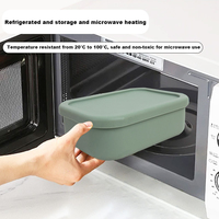 Boîte à lunch simple pour étudiants, en silicone, sans BPA, de qualité alimentaire, avec logo personnalisé