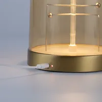 Tik Tok-Lámpara de mesita de noche, producto Original, decoración dorada, Control de inducción inalámbrico, iluminación de ambiente