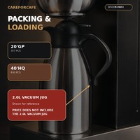 Machine à café professionnelle en acier inoxydable avec commande tactile, remplissage automatique et manuel, thermos isotherme et filtre commercial