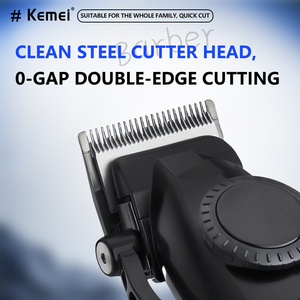 Máy cắt tóc không dây Kemei Km-1867 2500mAh 9000 vòng/phút, màu sắc chuyển sắc, 10 đầu dao, bộ chuyển đổi, thép không gỉ, khe cài chỉnh được - Product Image 3