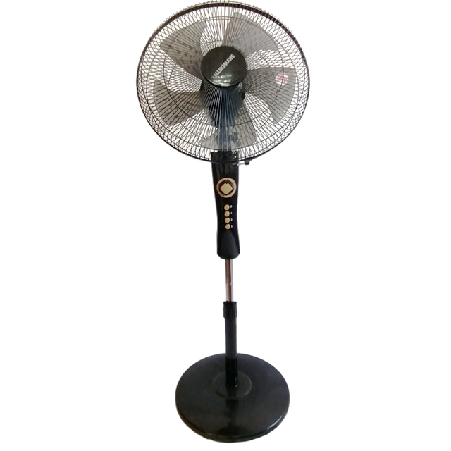 16 Inch Black and White Mechanical Metal Telescopic Shaking Head Silent Vertical Kitchen Fan for Outdoor & Hotel Use