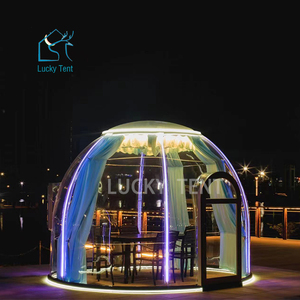 Rõ ràng mái yurts bong bóng lều trong suốt trắc đị<span class=keywords><strong>a</strong></span> Lều tuyết Polycarbonate mái vòm nhà - Product Image 6