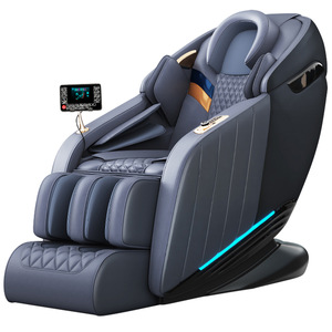 Massage Chair Full Body Automatic SL Rail 2D Robotic Hand Massage With <b>Remote</b> Control Home Relaxation Chair Blue Gray - Product Image 1