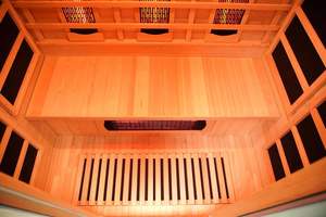 Sauna Infrarroja de Cerámica, Sauna Infrarroja para 3 Personas para el Hogar, Sauna de Madera de Hemlock, Sauna con Calentador de Bajo EMF - Product Image 5