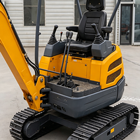 Mini-excavatrice hydraulique HT15 2,5 T, excavatrice compacte sur chenilles pour les projets agricoles, de jardinage et de construction