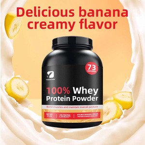 OEM 100% Protéine de lactosérum en poudre Crème de banane Saveur <span class=keywords><strong>Sans</strong></span> <span class=keywords><strong>lactose</strong></span> <span class=keywords><strong>Sans</strong></span> <span class=keywords><strong>gluten</strong></span> 24g de protéines par portion 5 Lbs 73 Portions pour adultes - Product Image 6