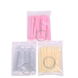 แผ่นโชว์สีเจลรูปพัดสีชมพูใสธรรมชาติ 50 ชิ้น แผ่นฝึกทำเล็บรูปพัด - Product Image 3