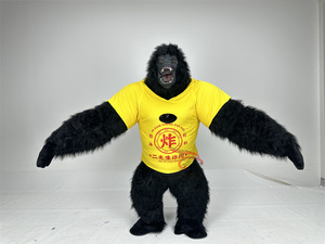 Costume de mascotte gonflable gorille géant avec <span class=keywords><strong>T</strong></span>-<span class=keywords><strong>shirt</strong></span> pour adultes, idéal pour la location événementielle, disponible en tailles 2.2/2.6/3m - Product Image 2