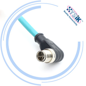 Câble de connecteur <span class=keywords><strong>Metz</strong></span> <span class=keywords><strong>Connect</strong></span> M12 X codé 8 broches avec câbles RJ45 droits/à angle droit pour système industriel - Product Image 3