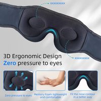 Masque oculaire 3D personnalisé pour dormir, avec fonction occultante, musique Bluetooth, certifié CE, pour la méditation en avion, l'insomnie, bandeau lavable, masque pour les yeux, écouteurs Bluetooth