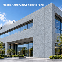 Panneau composite aluminium-marbre 3mm 1220x2440mm veiné gris, revêtement PE, pour revêtement de comptoir d'accueil