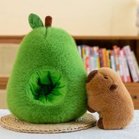 Creatieve Avocado Capibara Pluche Knuffeldier Kawaii Schattige Pluche Speelgoed Automatenprijzen Groothandel Afstudeercadeau Pluche Speelgoed voor Kinderen