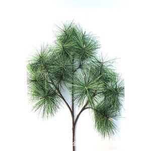Hojas Artificiales de PVC en Oferta, Hojas de Pino Simuladas, 12 Ramas de Agujas de Pino, Plantas Verdes Perennes, Piñas de Pino - Product Image 5