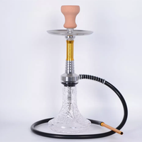 Ensemble de narguilé en aluminium nouveau design Shisha avec accessoires vase en verre Huka Sheesha narguilé portable