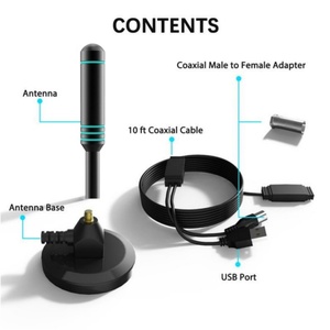 NUEVA Antena <span class=keywords><strong>de</strong></span> <span class=keywords><strong>TV</strong></span> con Ventosa 4k 720P 1080P, Antena <span class=keywords><strong>de</strong></span> <span class=keywords><strong>TV</strong></span> Digital para Interiores y Exteriores DTMB DVB-T HDTV, Base Magnética con Amplificadores <span class=keywords><strong>de</strong></span> <span class=keywords><strong>Señal</strong></span> - Product Image 4