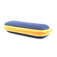 Boîte à lunettes pour myopie en tissu denim à couleurs personnalisées