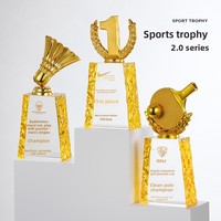 Trofeos Deportivos de Cristal Personalizados, Premios de Campeonato, Suministro Directo de Fábrica, Serie Deportiva-2026001