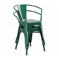 Chaise verte d'événement de mariage-Cadre en métal empilable direct d'usine pour des parties et des banquets