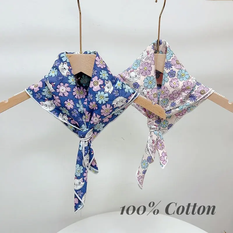 Высококачественный квадратный шарф из органического хлопка, платок с цветочным принтом, хлопковый платок, 100% квадратный хлопковый платок с цветами