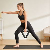 Haltère de fitness triangulaire en silicone de qualité supérieure, anti-roulement, facile à ranger, couleur personnalisable, faible MOQ