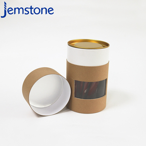 Conteneur en tube de papier personnalisé, recyclable, pour collations, bonbons, noix, avec fenêtre en PVC et couvercle en métal - Product Image 3