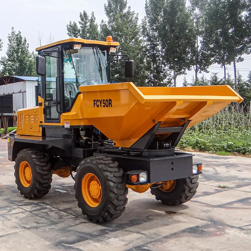 Macchinario da costruzione Buggy in calcestruzzo Dumper da 5 tonnellate in vendita Dumper idraulico telaio articolato Mini Dumper ribaltabile CE