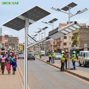 Farola LED Solar <span class=keywords><strong>de</strong></span> 80W con Batería LiFePO4 e Impermeabilidad IP66 para Iluminación Vial Exterior - Product Image 1