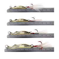 Cuillère Spinner en acier personnalisée 5g/7g/10.5g/14g appât plume crochet leurres pour la pêche à la truite basse dans la rivière lac ruisseau