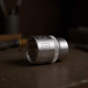 Adaptador de llave de vaso de 1/4 x 235, tamaño métrico, dimensiones L y B - Product Image 3