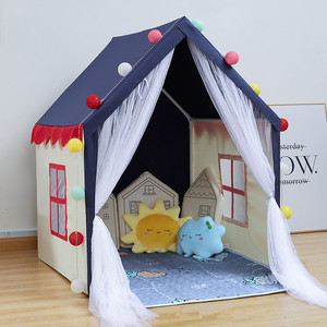 Children Boys Girls Indoor Outdoor Beige Cotton Soft <b>Toys</b> Tent Window Playhouse Princess <b>Castle</b> Kids Teepee 2-4 Years 125cm - Product Image 3