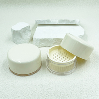 Boîte ronde transparente personnalisée de 15g pour poudre libre avec filet élastique Boîte vide pour conteneur Boîte cosmétique en plastique