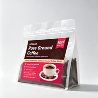 Café Arabica moulu au goût unique de rose, arôme riche et saveur douce pour les cafés, les restaurants et la préparation à domicile