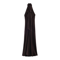 Robe texturée dos nu en satin de soie chic et plissée pour femme PB&ZA, nouvelle collection été 2026