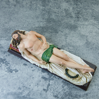 Vente en gros d'usine de statues religieuses catholiques en résine, figurines de tête méditante, articles de statues, cadeaux chrétiens, Jésus mort