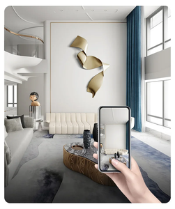 Decoración de pared <span class=keywords><strong>minimalista</strong></span> italiana, colgante de pared de salón, luz colgante de lujo creativa de acero inoxidable, decoración colgante de arte - Product Image 2