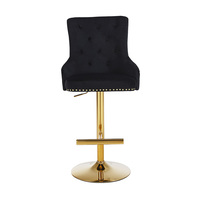 Tabouret de bar pivotant réglable en velours moderne de haute qualité pour bar à domicile et salle à manger, fait à la main