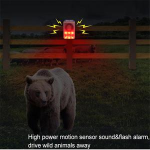 Répulsif Solaire Extérieur pour Animaux de Ferme et Chauves-souris avec Capteur de Mouvement PIR, Alarme Solaire avec Sons de Tir et Aboiements de Chien - Product Image 3