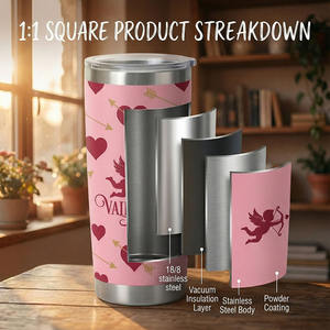 Produtos por Atacado Garrafa de Água em Aço Inoxidável Garrafa de Água para Esportes para a Copa do Mundo 2026 Dia dos Namorados - Product Image 3