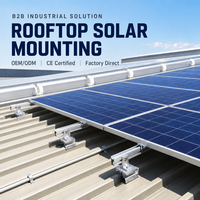 Fabricant OEM ODM sur mesure, système de montage de panneaux solaires en aluminium pour toits métalliques trapézoïdaux, projets photovoltaïques commerciaux sur toits