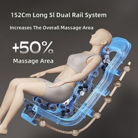 Fauteuil de massage Oakes pour usage domestique, design capsule spatiale, rails de guidage en forme de SL, luxueux, intelligent, entièrement automatique, multifonctionnel
