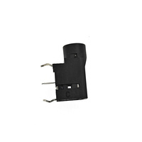 Conector de audio hembra de 3,5mm, Conector de auriculares Dip de 3 pines, interfaz de audio con aislamiento negro
