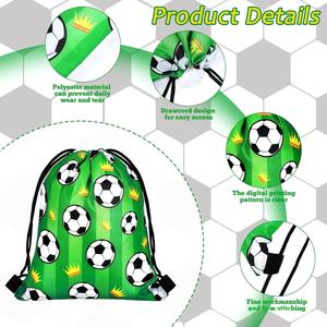 Sacs promotionnels personnalisés en polyester avec cordon <span class=keywords><strong>de</strong></span> serrage pour événements <span class=keywords><strong>de</strong></span> football, sacs blancs à cordon pour la Coupe du Monde 2026, accessoires pour supporters - Product Image 3