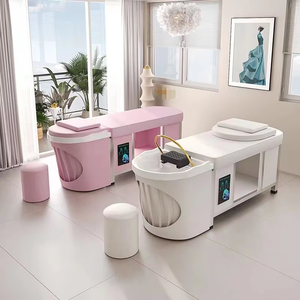 Sillón de Spa Capilar Japonés Multifuncional y Moderno para Salón, con Cuenco de Vapor Tailandés, Cama de Masaje, Estructura de Acero Inoxidable y Ecológico - Product Image 1