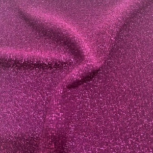 Tissu <span class=keywords><strong>Lurex</strong></span> Pailleté Extensible en Polyester Lycra et Jersey <span class=keywords><strong>Lurex</strong></span> Métallique Élastique pour Robes – Vente en Gros - Product Image 1